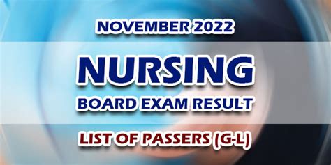nursing board exam result 2022 list of passers|Nursing Board Exam Result November 2022 – List of Passers (M.
